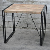 BARN wood Industrial Square Dining Table